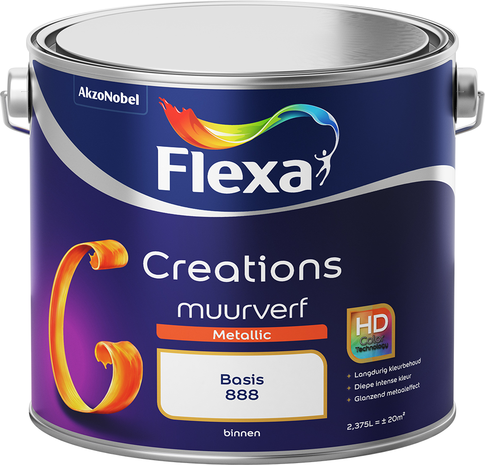 Retentie Nationaal opleggen Flexa Creations Muurverf Metallic Mengkleuren 2.5l | www.colorstore.nl