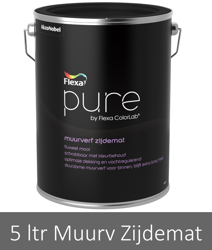 fusie seksueel Stuwkracht Flexa Pure Muurverf Zijdemat 5 liter (5000 ml) alle kleuren |  www.colorstore.nl