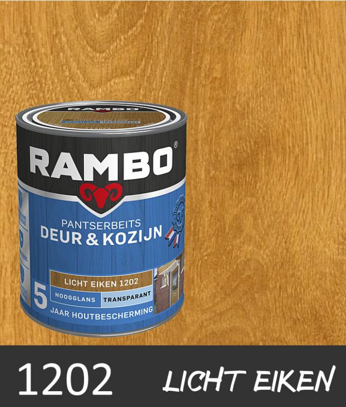 streep Klem moordenaar Rambo Pantserbeits Transparant Hoogglans transp. 750ml 1202 Licht Eiken |  www.colorstore.nl